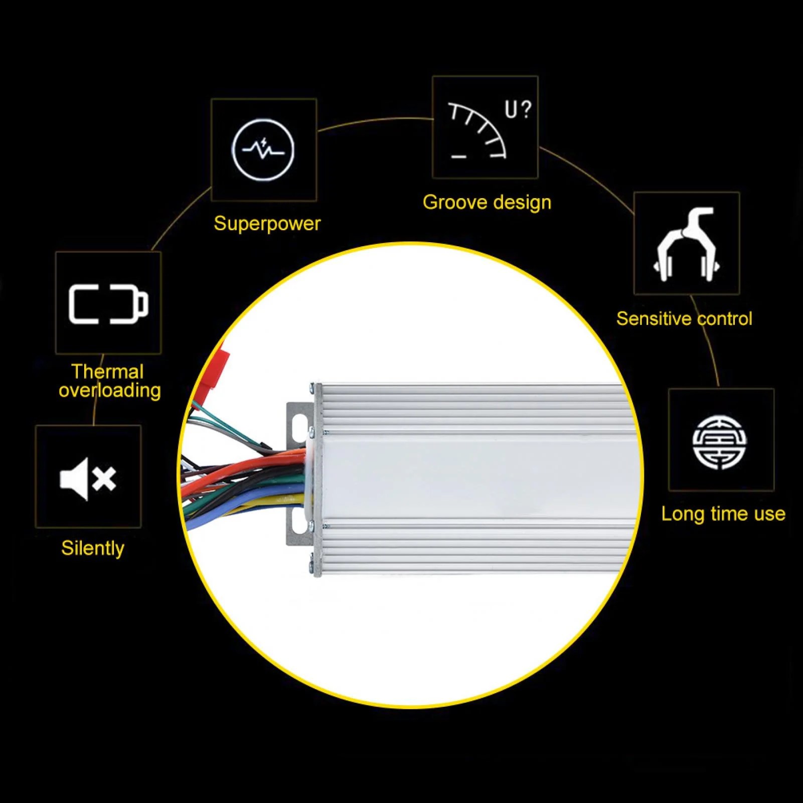 Garosa 36v 48v 1000w Brushless Motor Sine Wave Controller For Electric Bicycle Scooter Canada