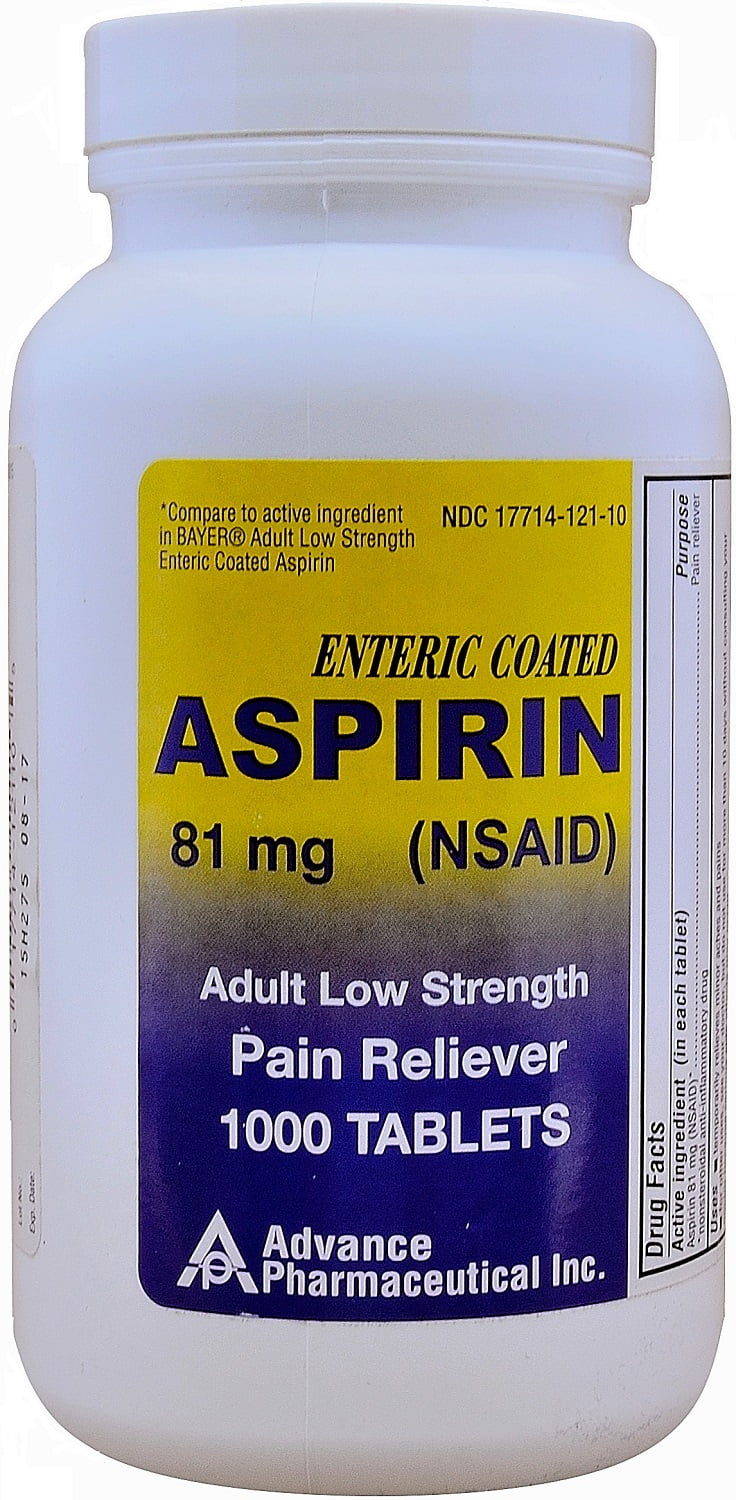 Aspirin 81 mg Generic for Bayer Low Dose Adult Aspirin Regimen Enteric