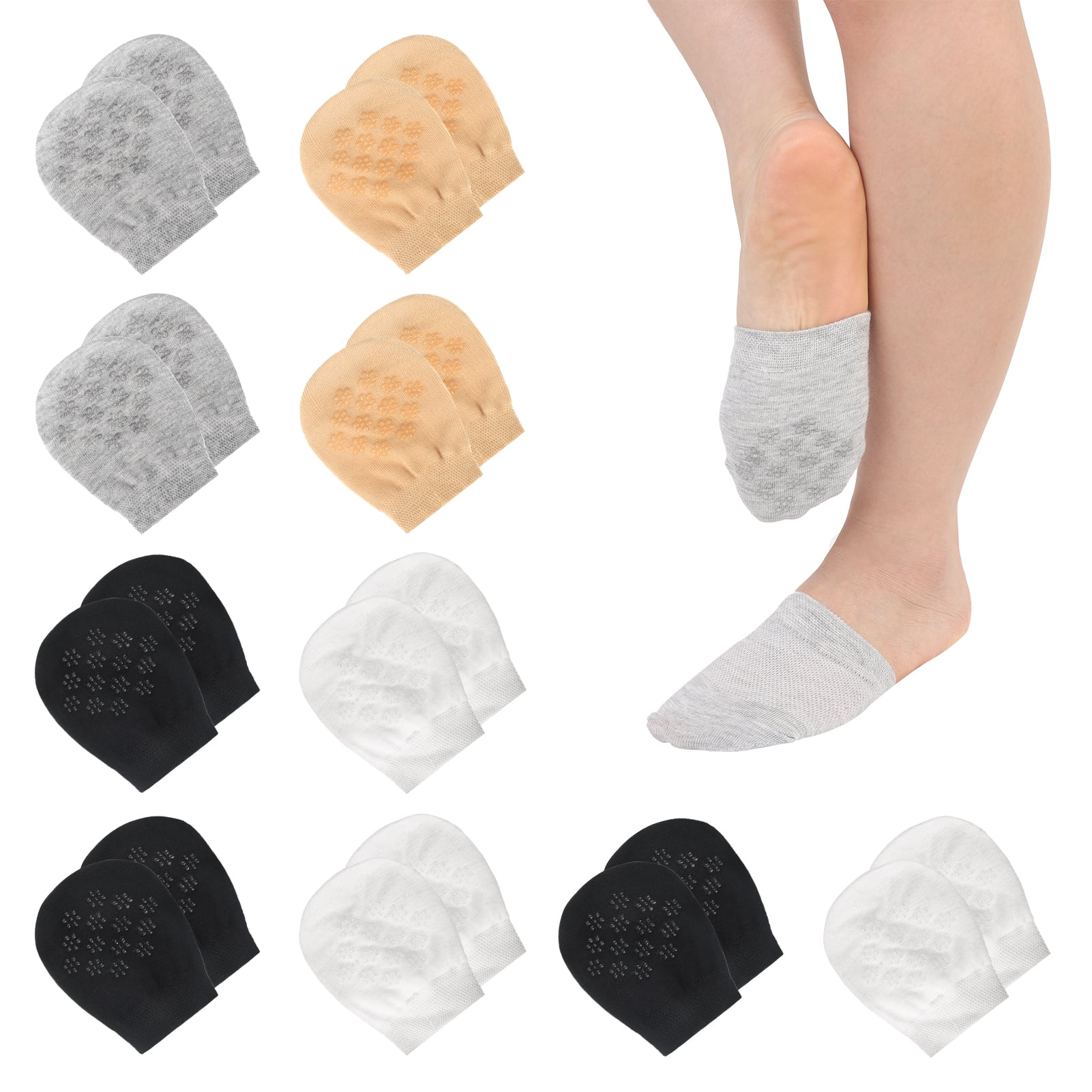 Prdigy 12 Pairs Half Toe Topper Liner Socks for Women Girls, Toe Topper