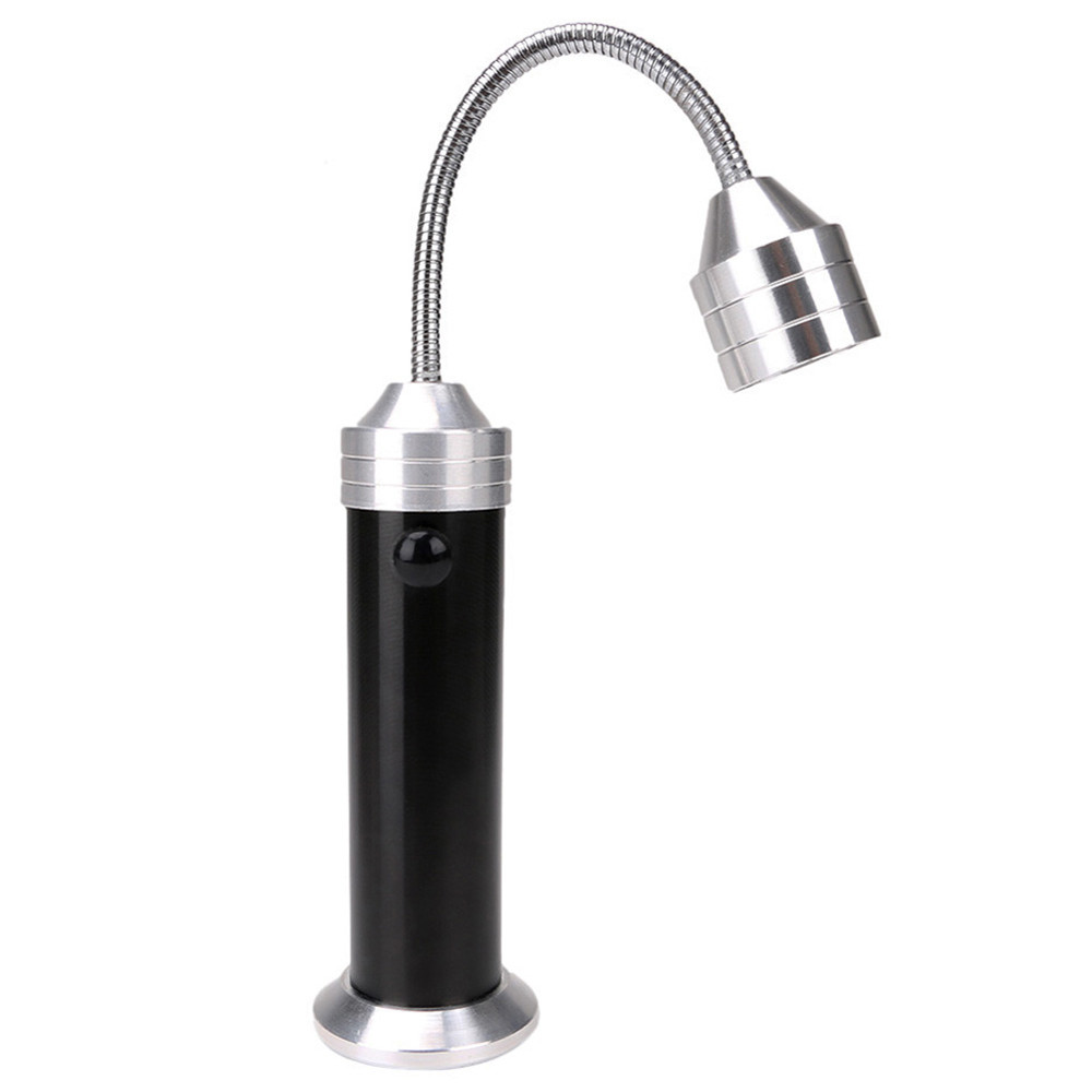 9 LED Working Light Flexible Neck Flashlight Metal Battery Powered
