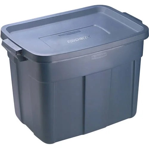 Rubbermaid Roughneck Storage Tote Bins, 72 Qt (18 Gal), Blue, Set of 12