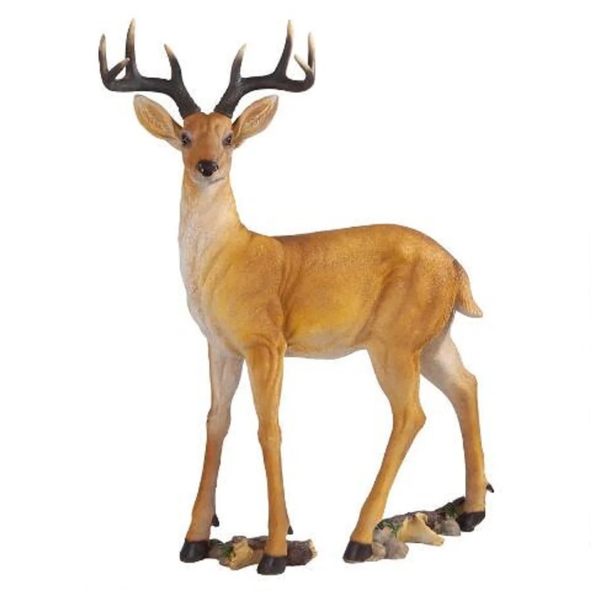 37.5" Standing Deer Hand Painted Outdoor Garden Statue