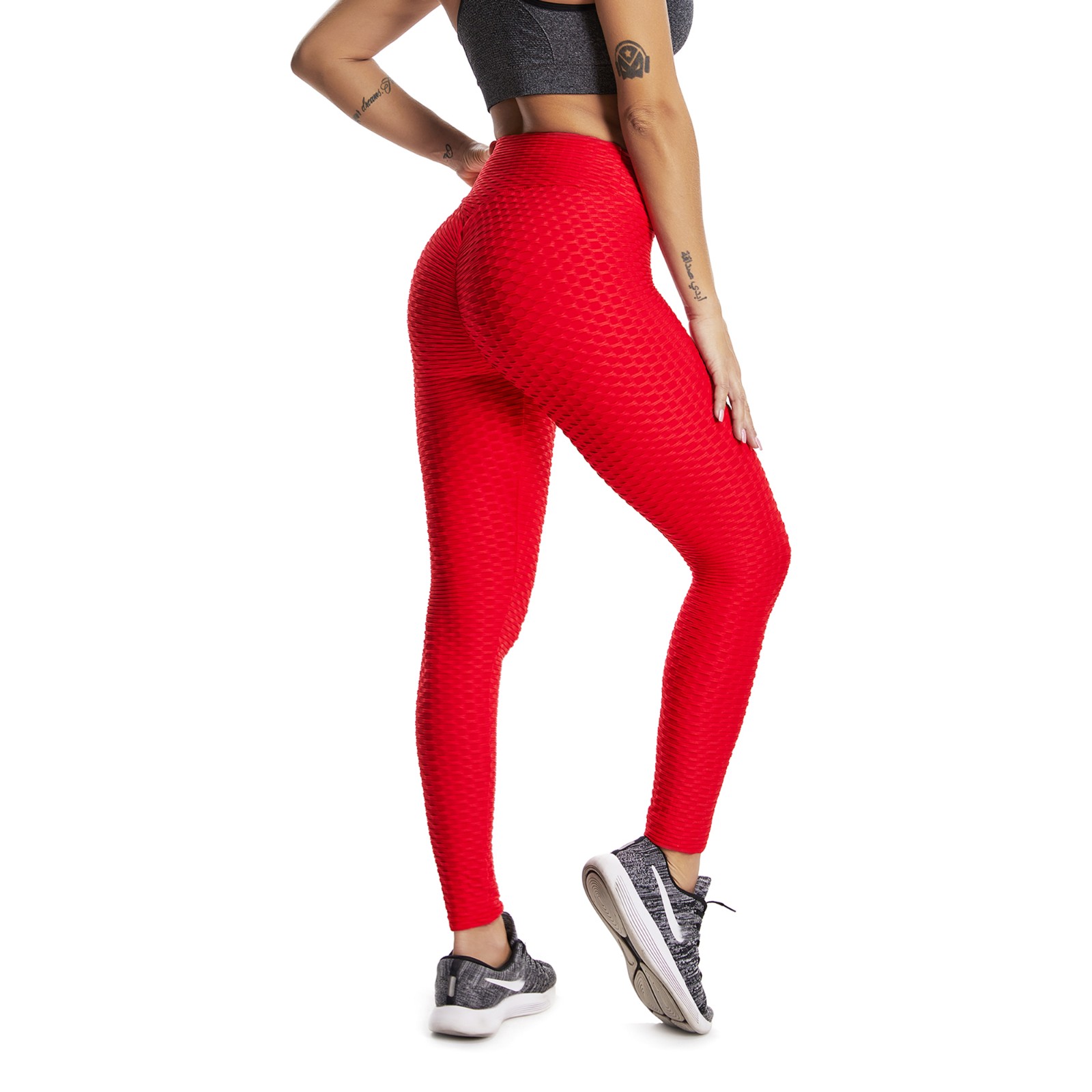 Fittoo FITTOO High Waist Textured Workout Leggings Booty Scrunch Yoga Fittoo FITTOO High Waist Textured Workout Leggings Booty Scrunch Yoga