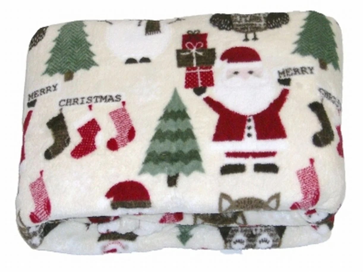 HD Designs Microplush Christmas Theme Twin Full Bed Plush