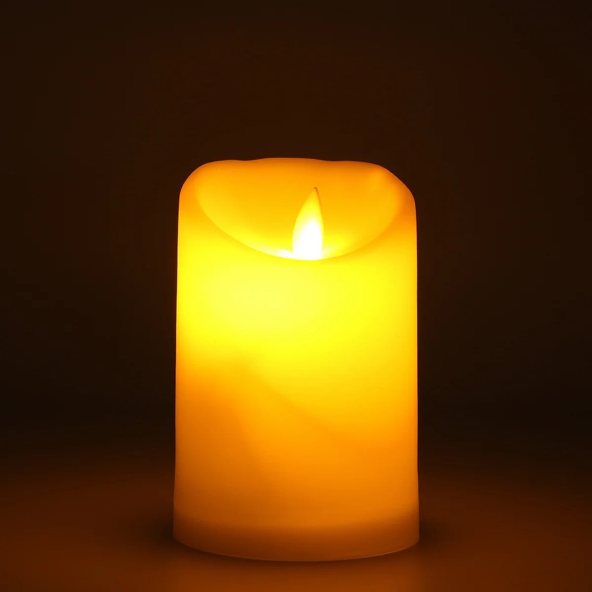 1Pcs or 12PCS Flameless Pillar Candles Battery Operated Flickering LED
