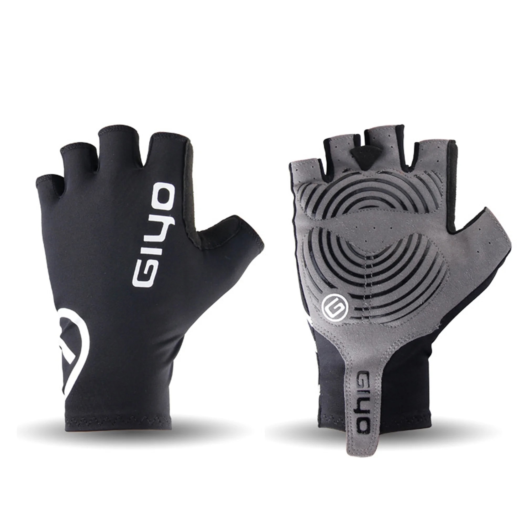 1 Pair Mens Fingerless Cycling Bicycle Gloves Shock Absorbing Gel