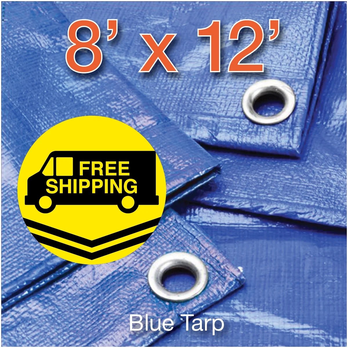 8 x 12 Multi Purpose Blue Poly Tarp Cover Tent Shelter RV Camping