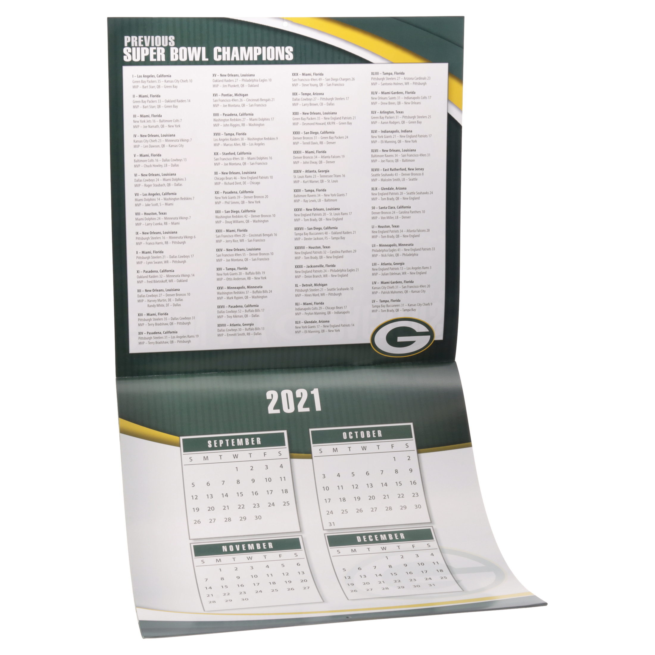 Green Bay Packers FC Wall Calendar