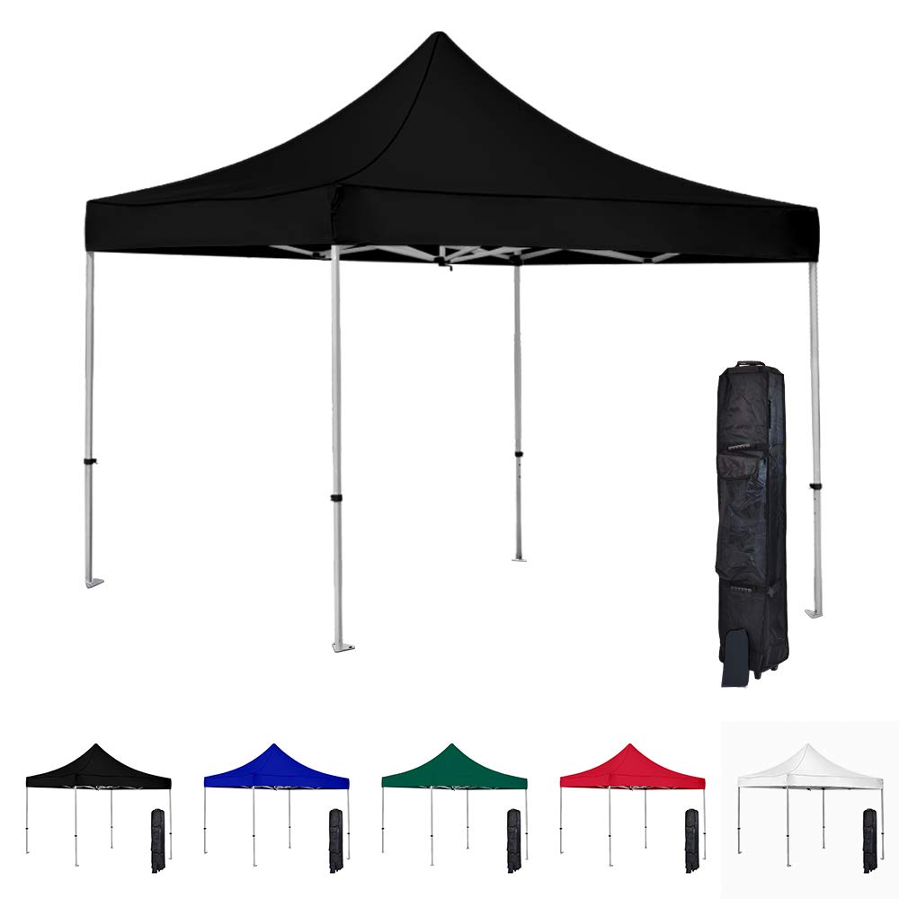 Black 10x10 Instant Canopy Tent CommercialGrade Aluminum Frame