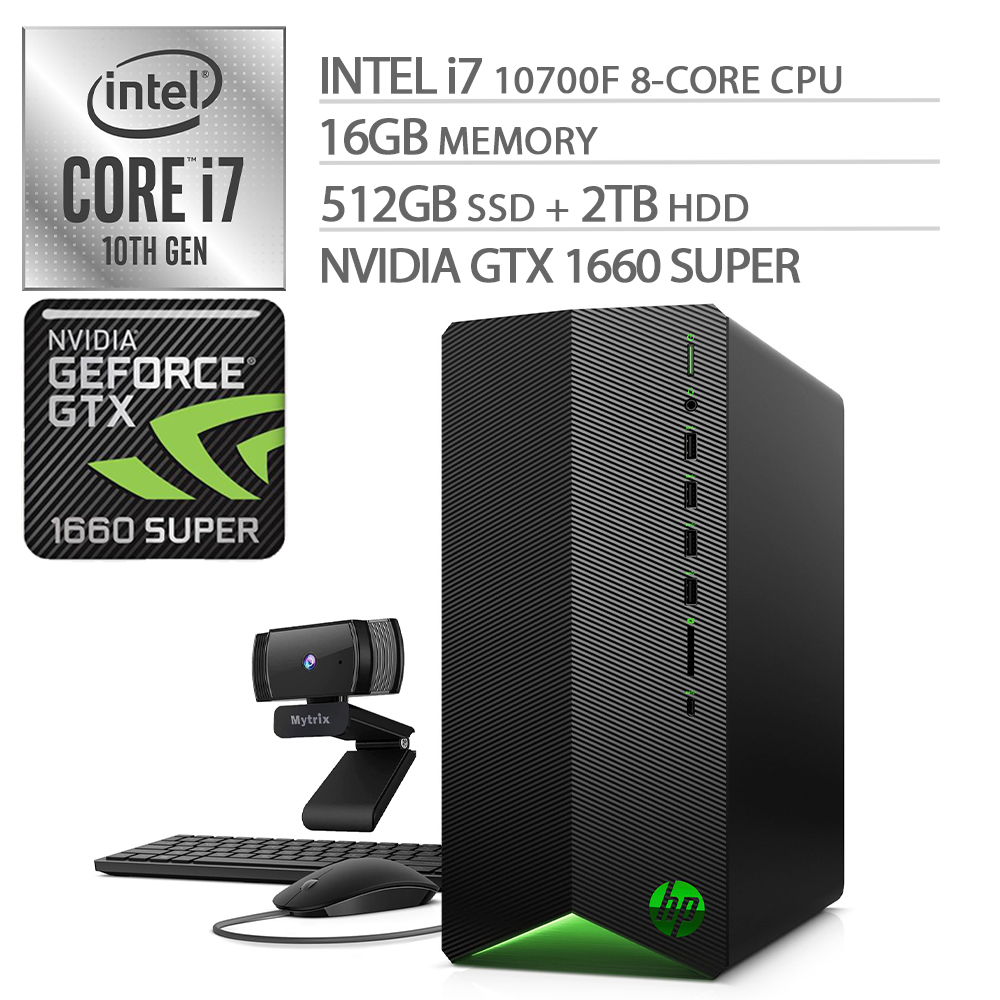 HP Pavilion 1660 Super Gaming Desktop Tower PC, Core i7