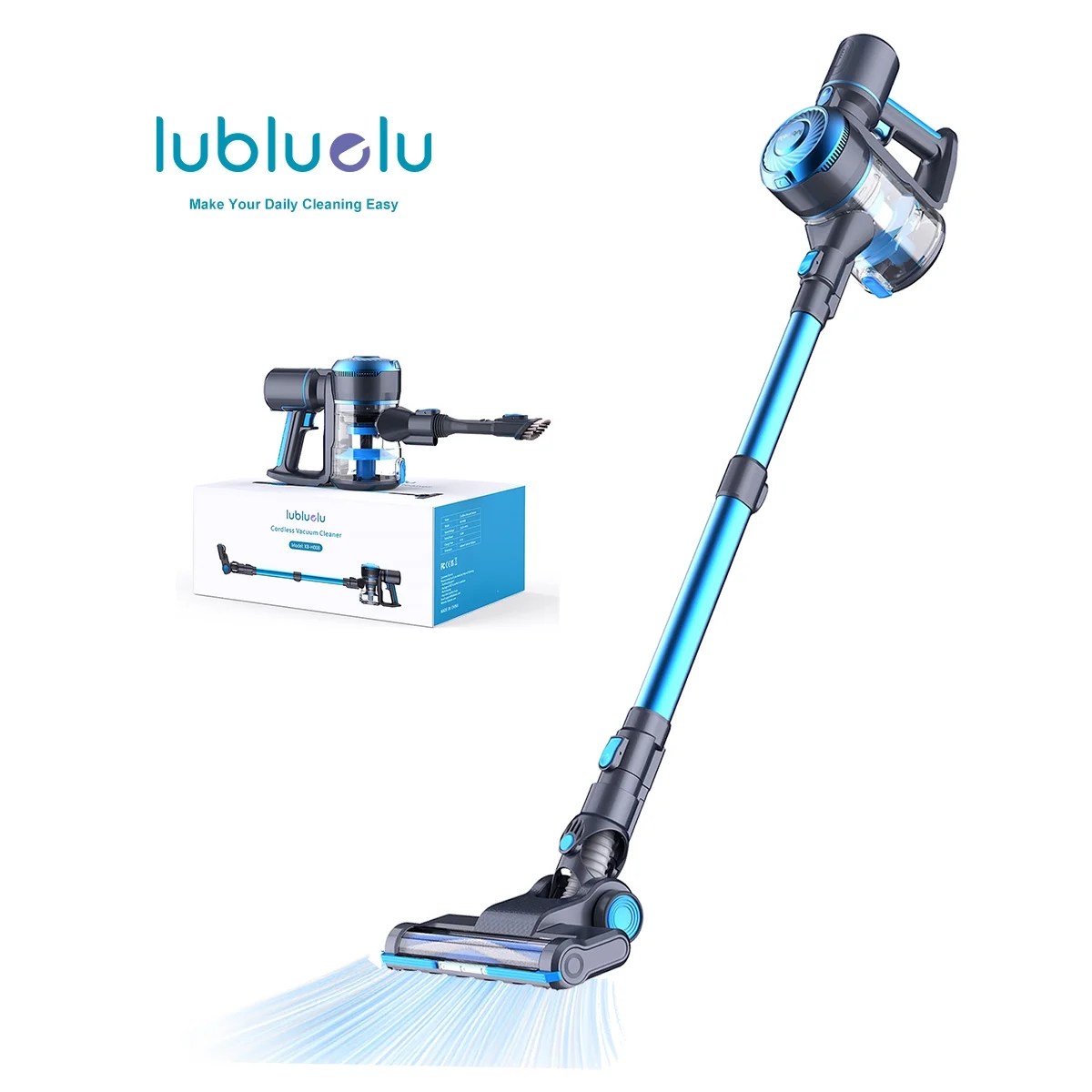 Cordless Vacuum Cleaner Powerful Suction Stick Vacuum by Lubluelu, Model 008