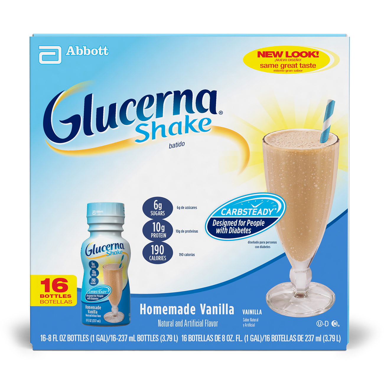 Glucerna Hunger Smart Shake, Homemade Vanilla, 11.5 fl oz (34 Packs