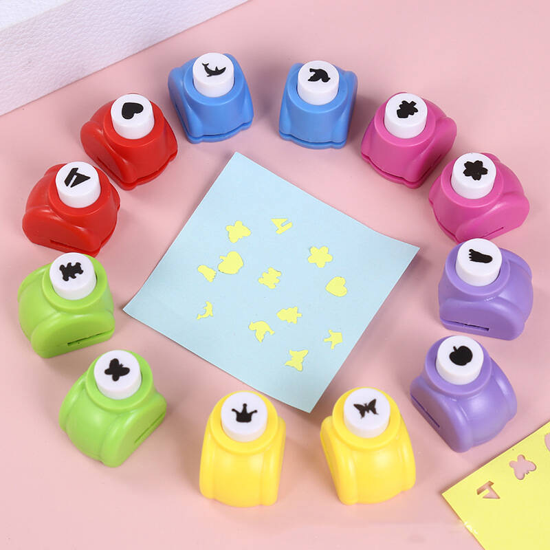 12 Piece Craft Punch Shape Set, Small Paper Punch Punch for Kids