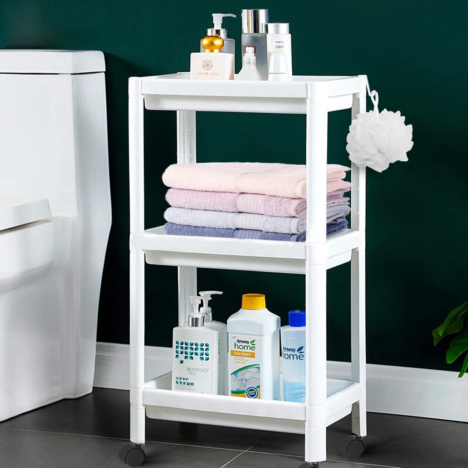 Bathroom Storage Rolling Cart Rispa
