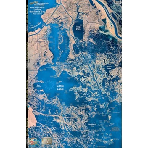 Standard Map M340 Fast Fold Lafitte/Barataria Fishing Map