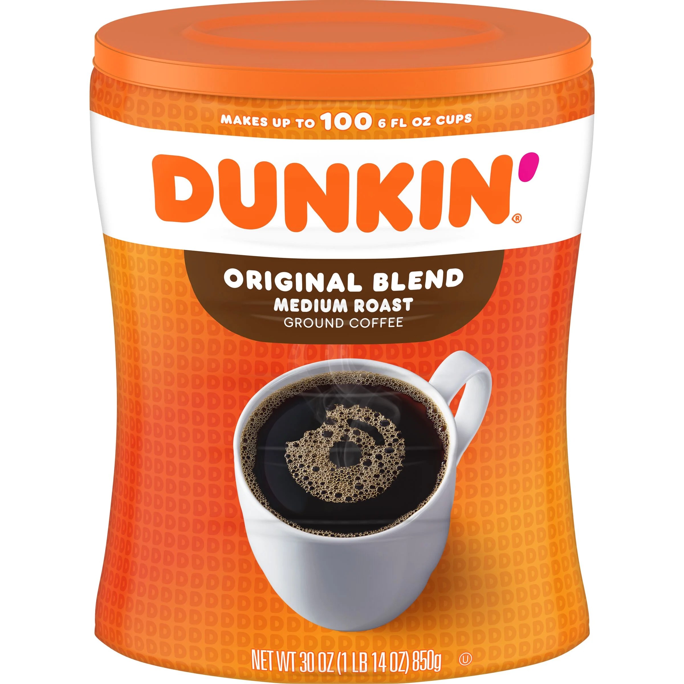 Dunkin' Donuts Original Blend, Medium Roast Coffee, 30Ounce Canister