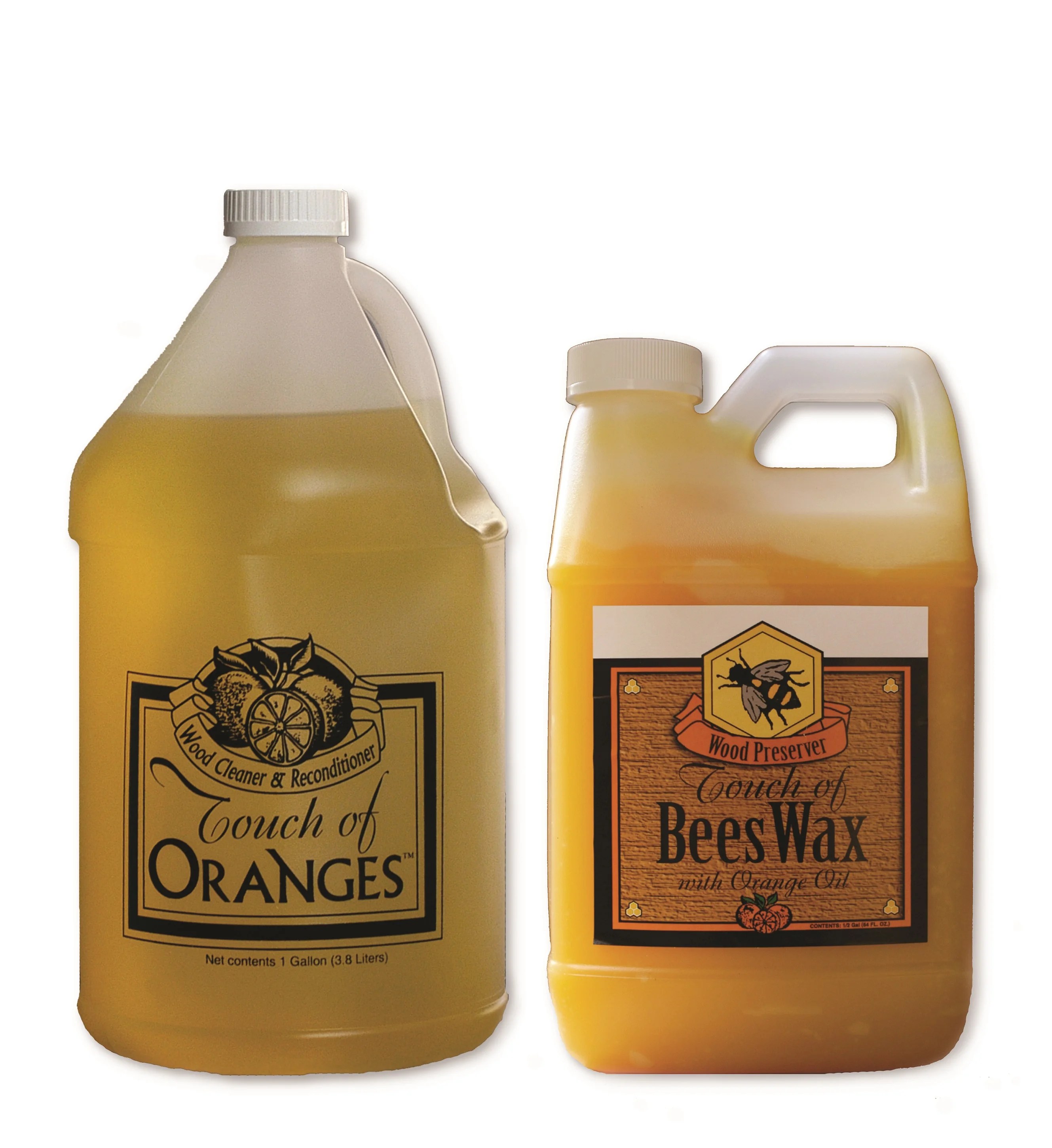 Touch of Oranges Hardwood Floor Cleaner and Touch of Beeswax for Wood