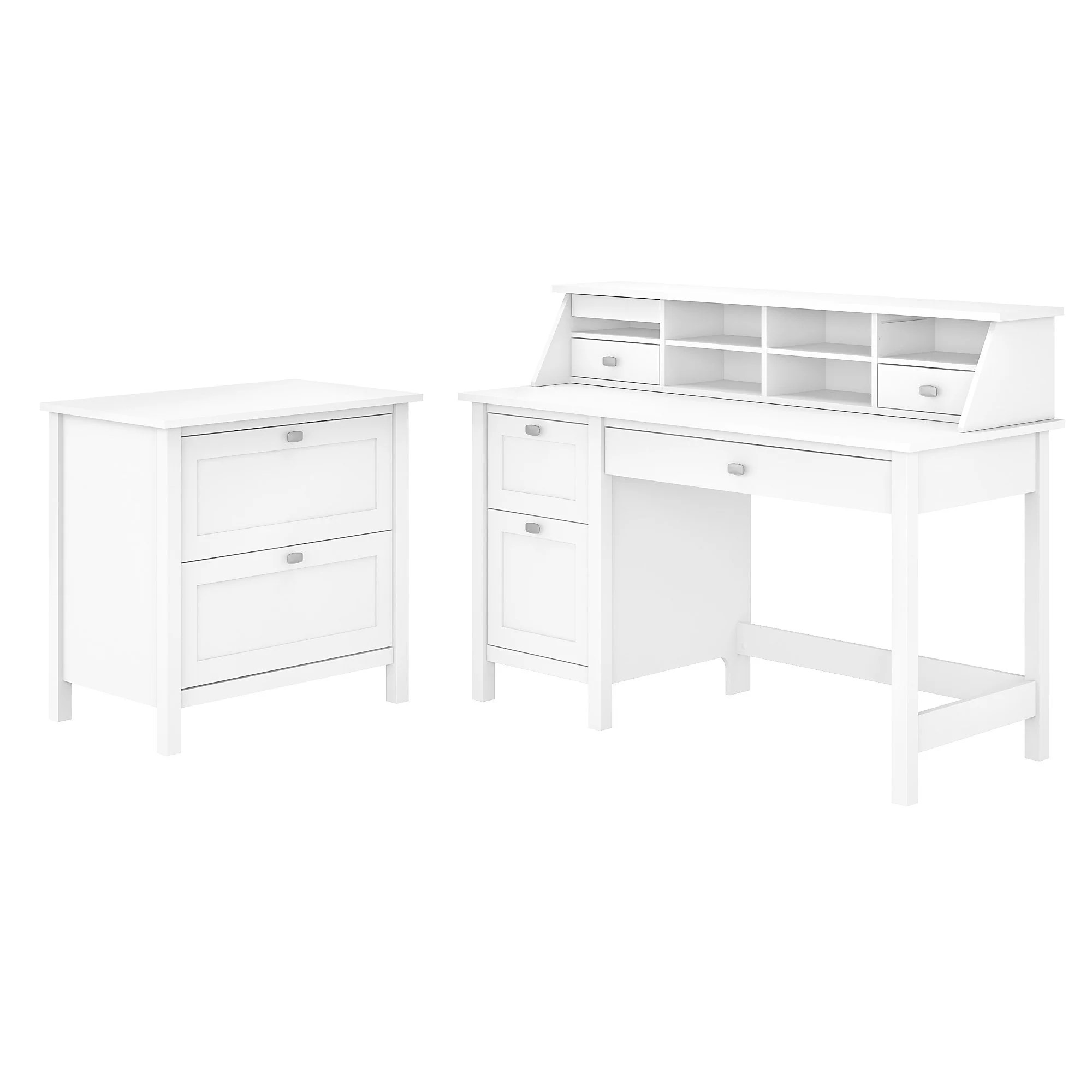 Bush Furniture Broadview 54W Computer Desk with Drawers, Desktop