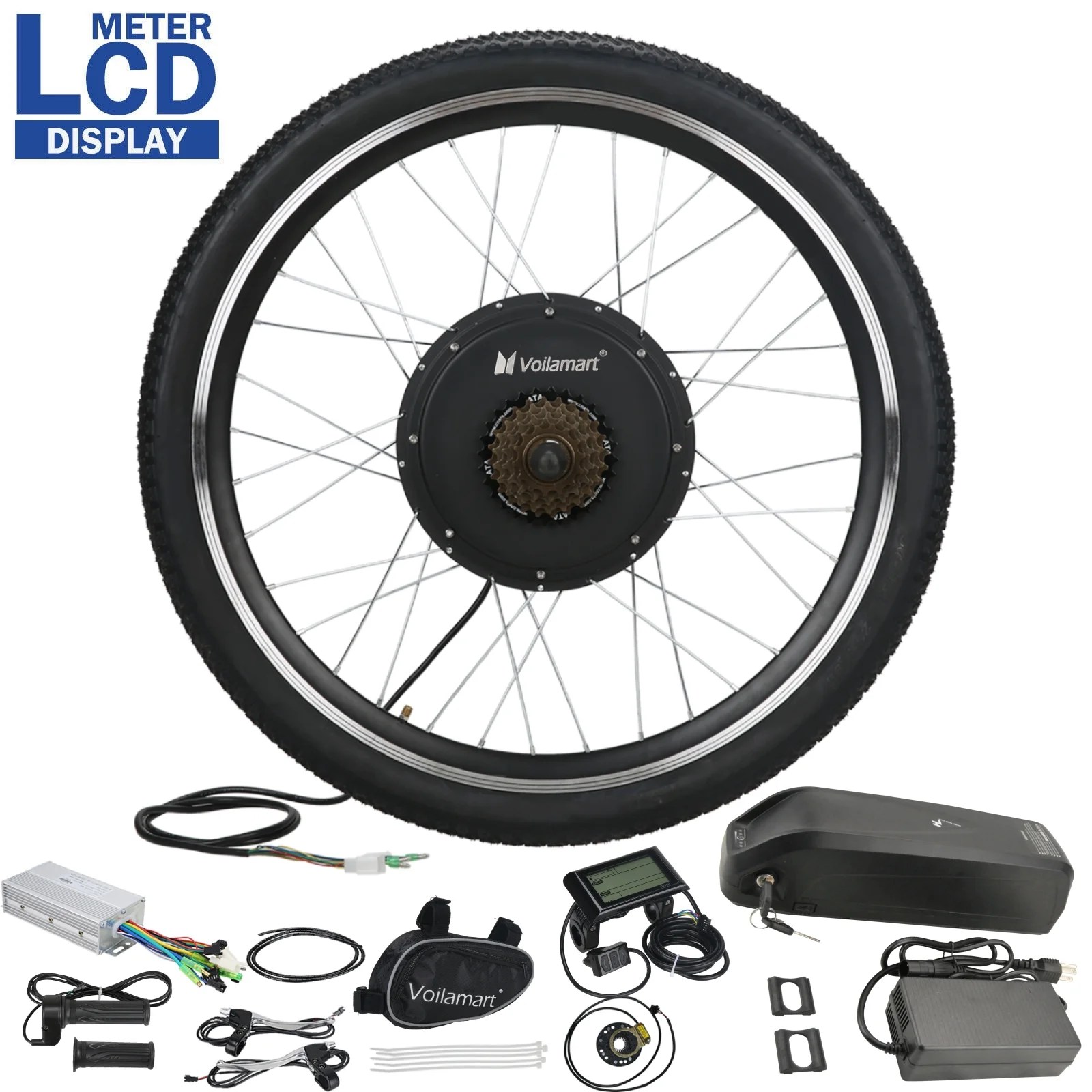 Voilamart 26 Inch 48V 1000W Ebike Conversion with 13Ah Battery Kit E