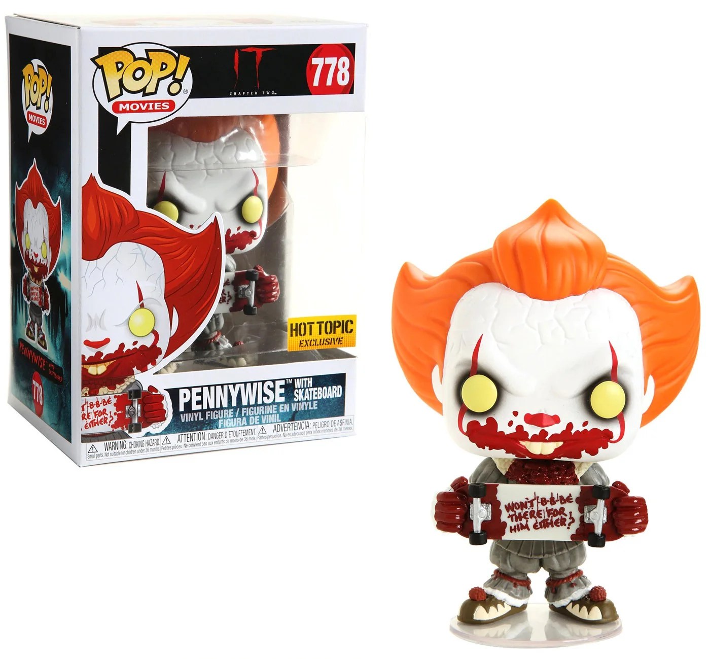Funko POP! Movies Pennywise Vinyl Figure [with Skateboard] - Walmart.com