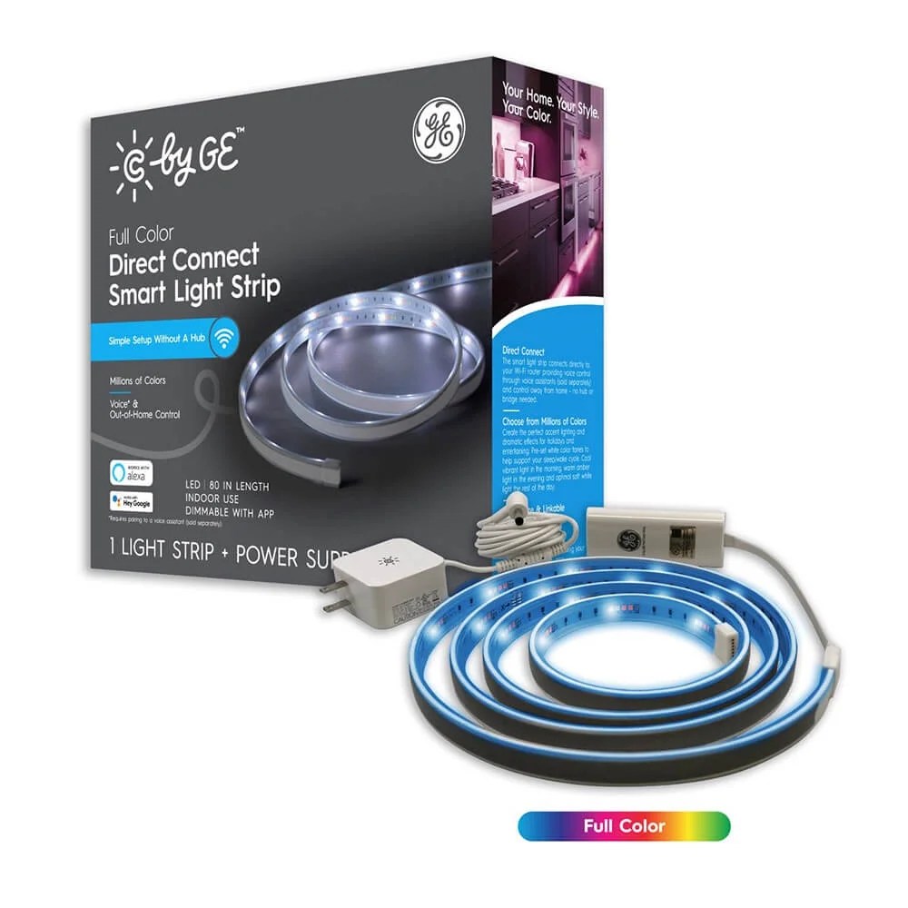 C by GE 93128989 Full Color Direct Connect Smart LED Light Strip (80