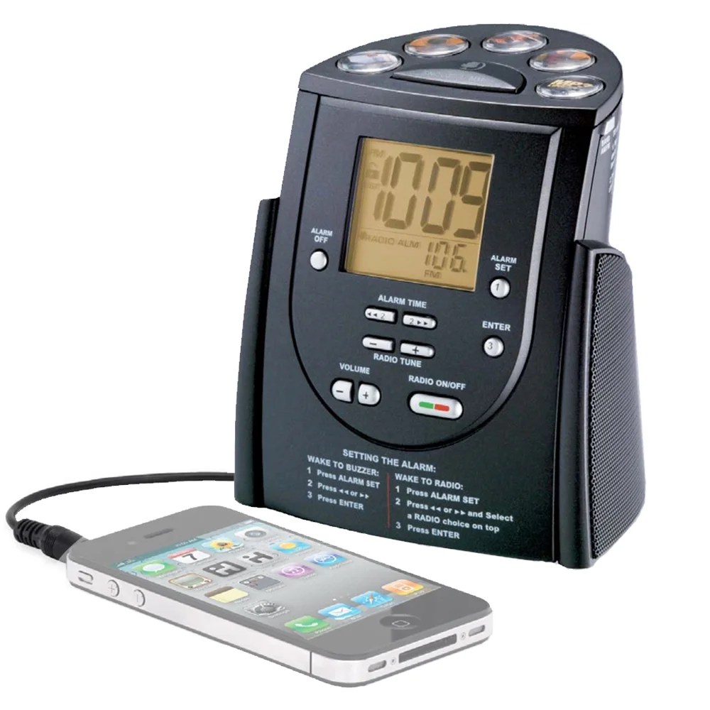 iHome Hilton Hotels Alarm Clock FM Radio, Aux In Line, Gentle Wake