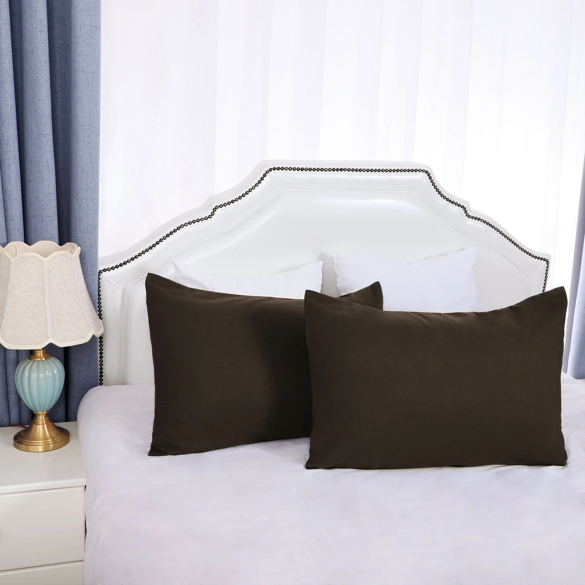 2 Pack Standard Pillowcases Soft 1800 Microfiber Pillow Case with