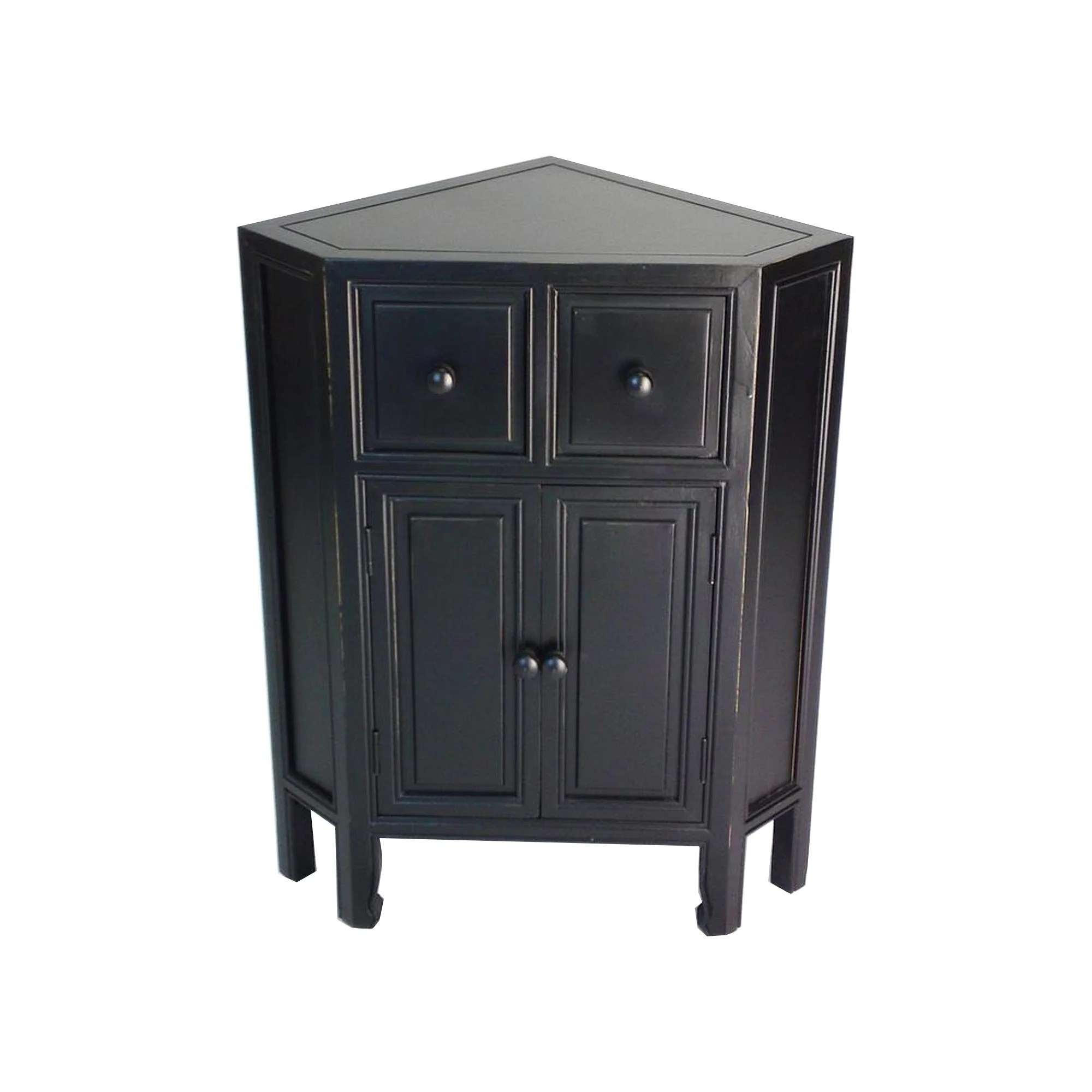 34 Inch Wooden 2 Door Corner with 2 Drawers, Black Walmart 34 Inch Wooden 2 Door Corner with 2 Drawers, Black Walmart