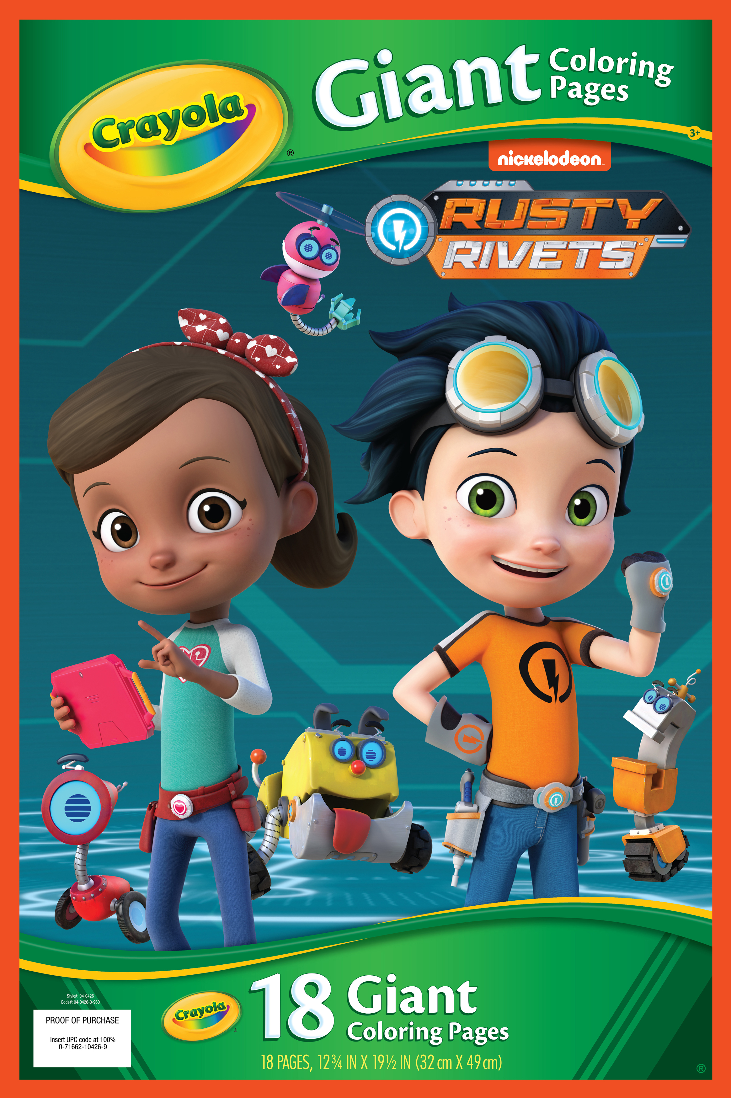 Crayola Giant Coloring Pages 12.75"X19.5"Rusty Rivets Crayola Giant Coloring Pages 12.75"X19.5"Rusty Rivets