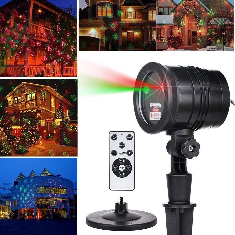 Laser Decorative Lights Garden Laser Light Projector + Remote Control