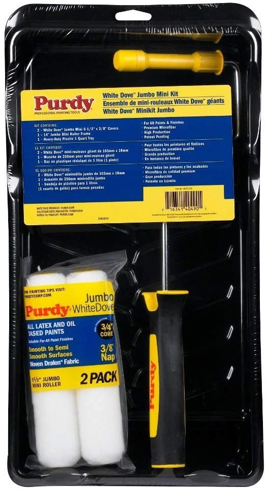Purdy 6.5 in. White Dove Jumbo Mini Paint Roller Kit