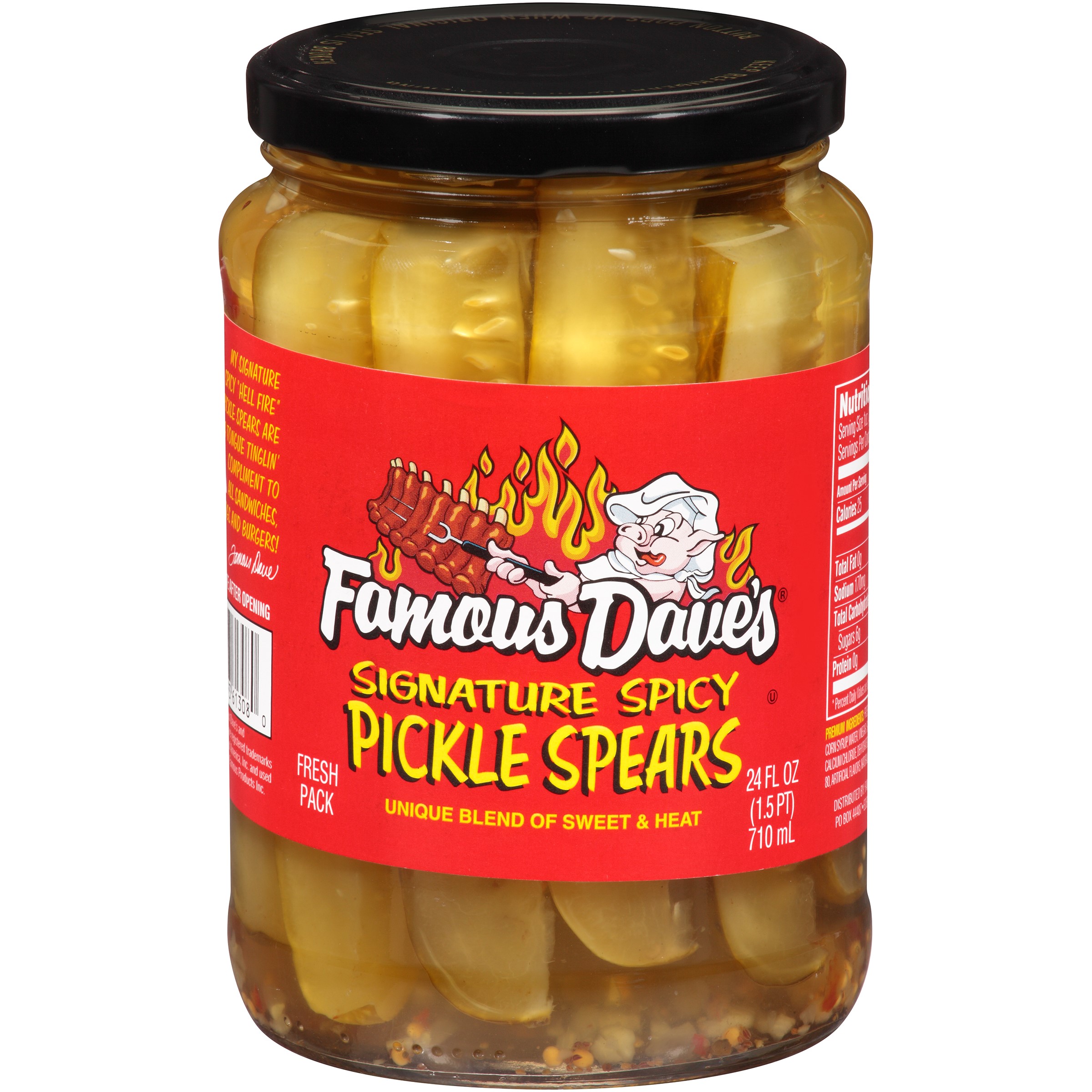 Famous Dave's Signature Pickle Spears 24 Oz 6 PACK *Free 25 Day