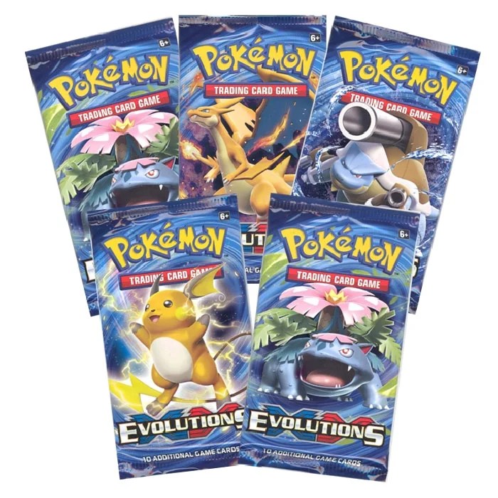 Pokemon Cards XY Evolutions Booster Packs (5 Pack Lot) Walmart