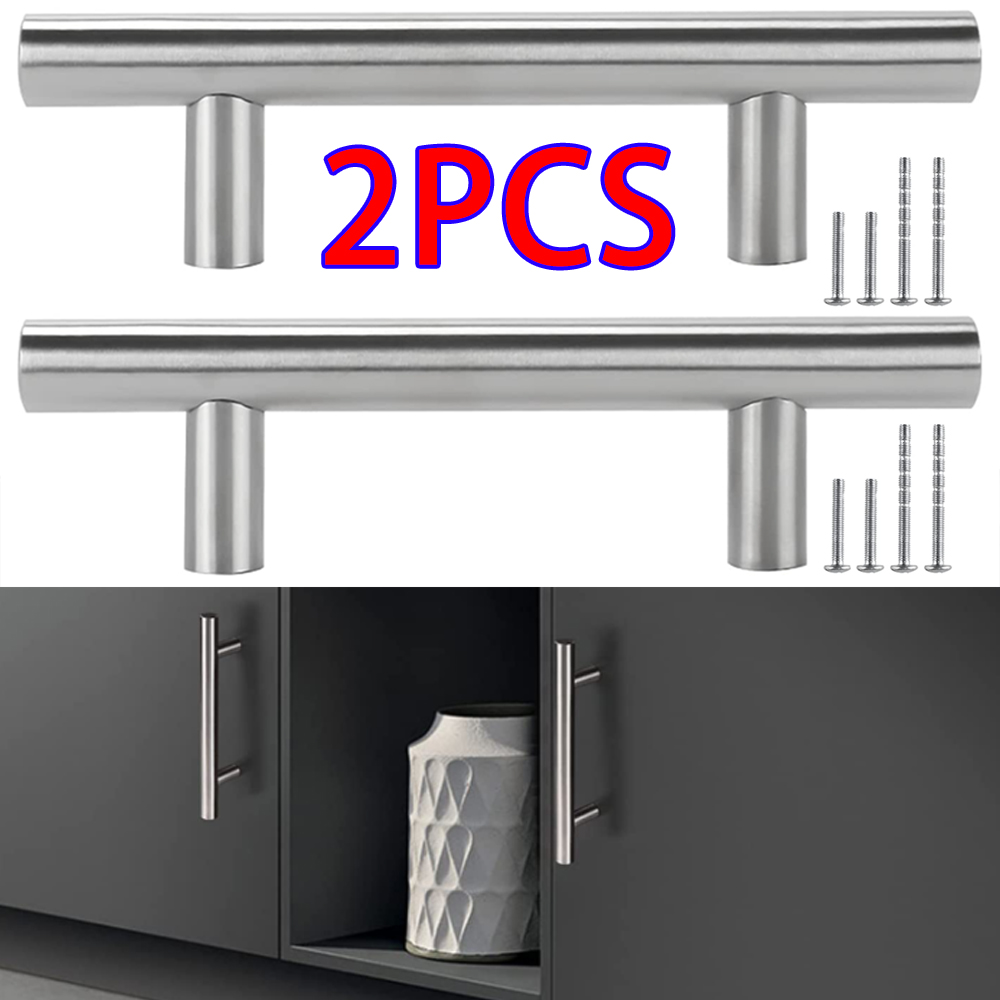 Skycarper 2PCS Brushed Nickel Drawer Pulls Modern Kitchen