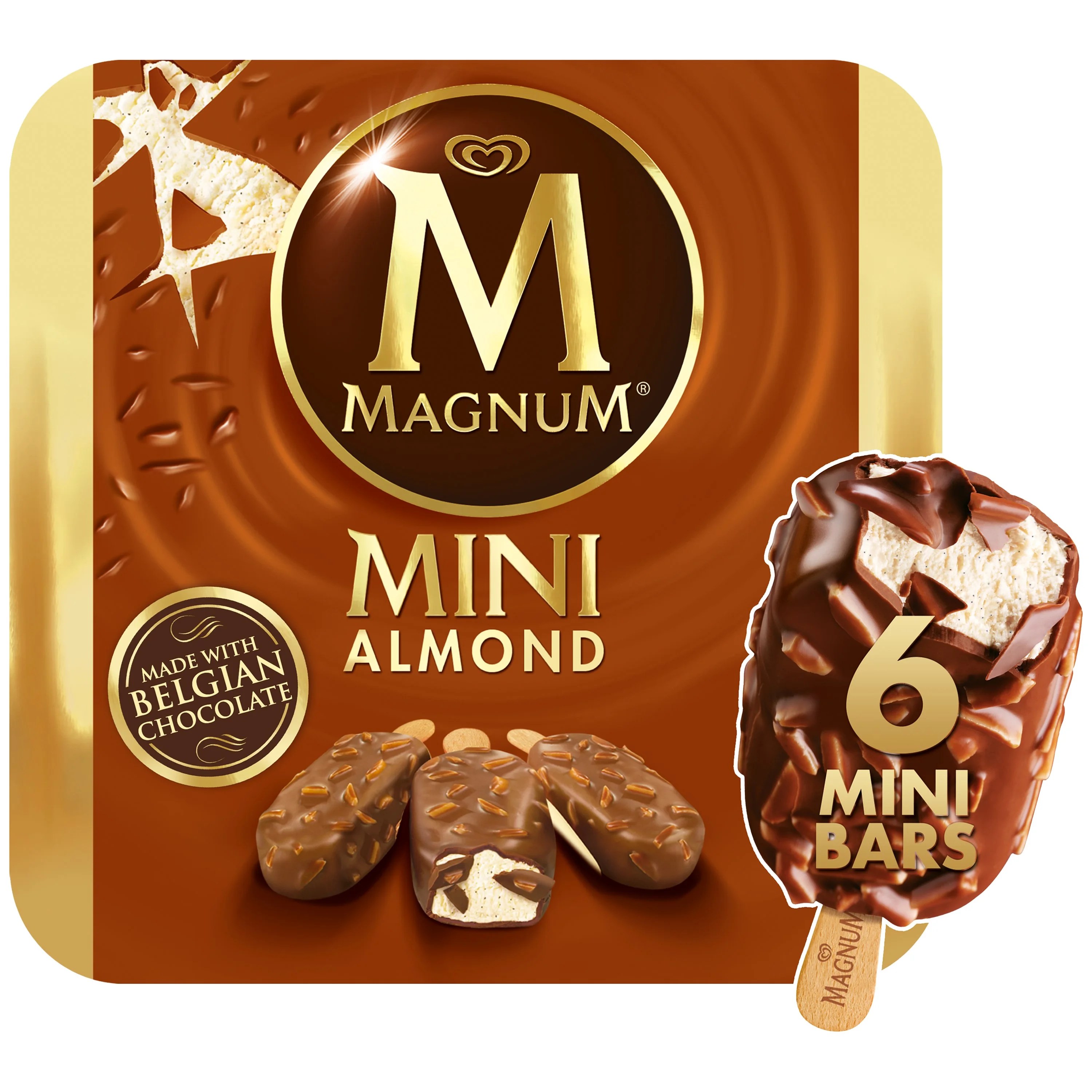 Magnum Mini Almond Ice Cream Bars, 6 ct