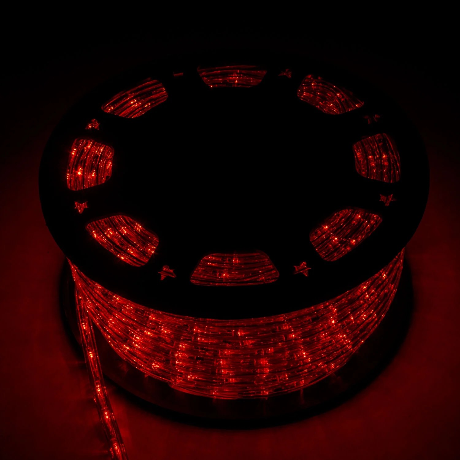 Walcut 150Ft 2 Wire LED Rope Lights, Red Lights with Clear PVC Jacket