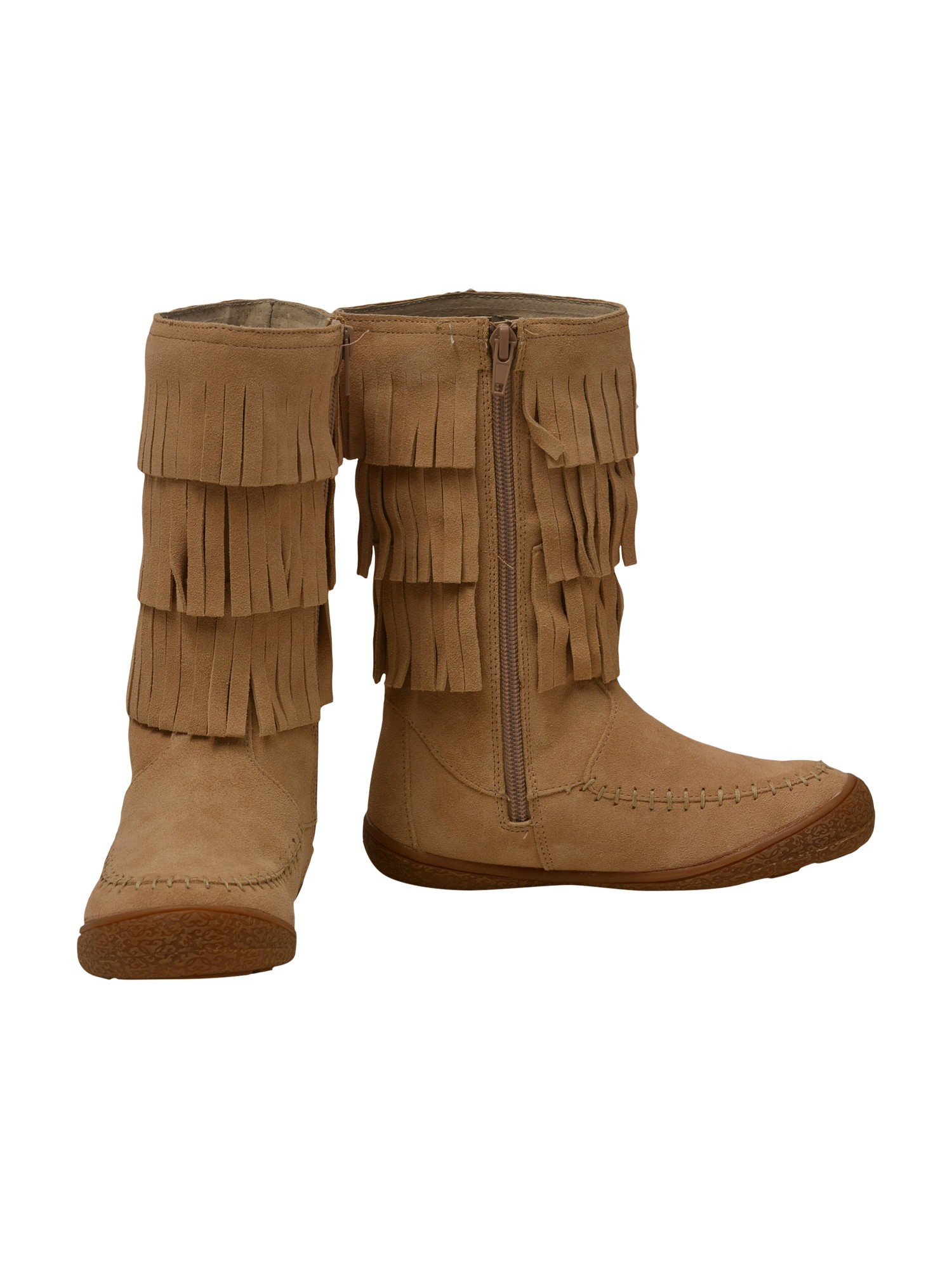 Sophias Style Little Girls Sand Tiered Fringed Suede Sophias Style Little Girls Sand Tiered Fringed Suede