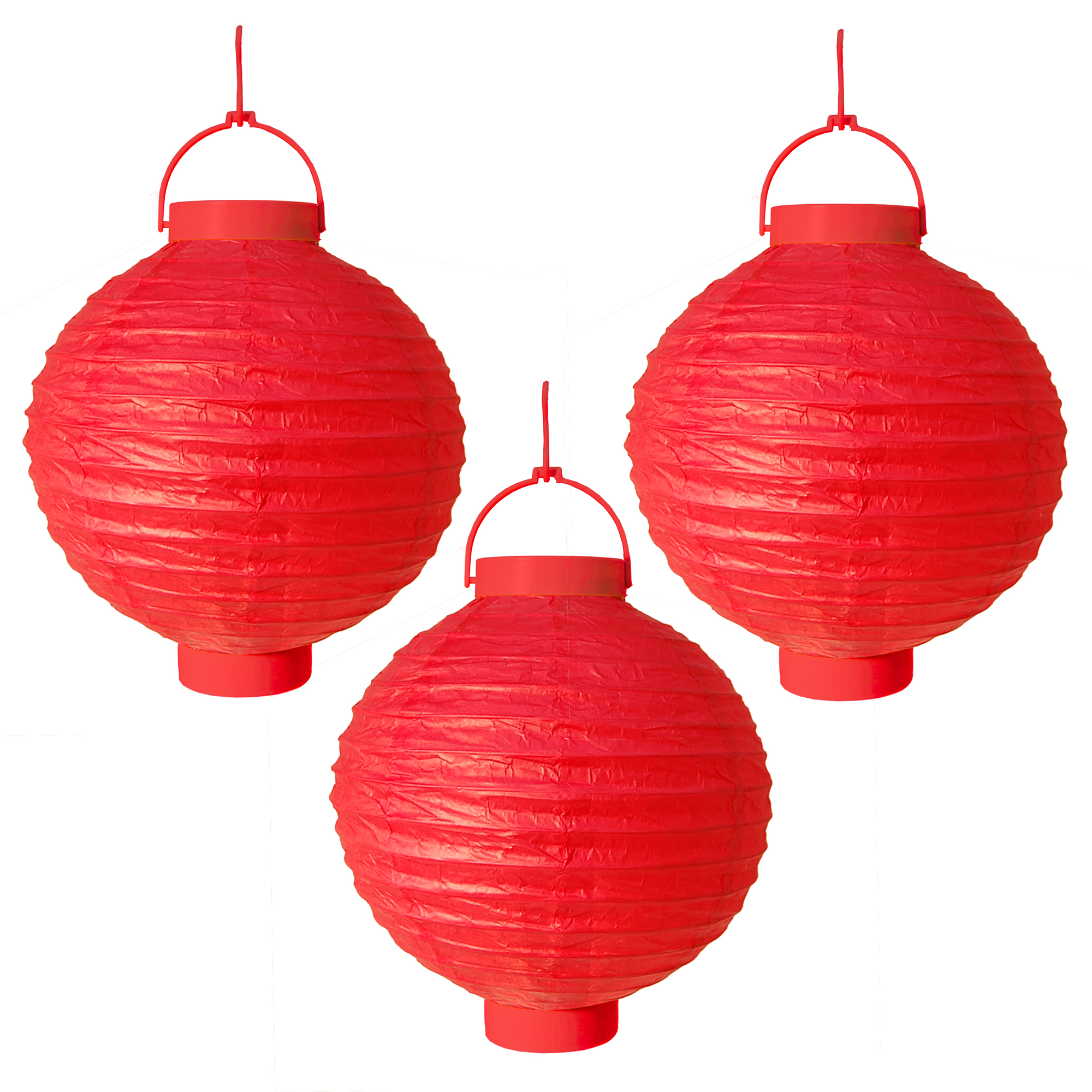 LumaBase Battery Operated Paper Lanterns Set of Three