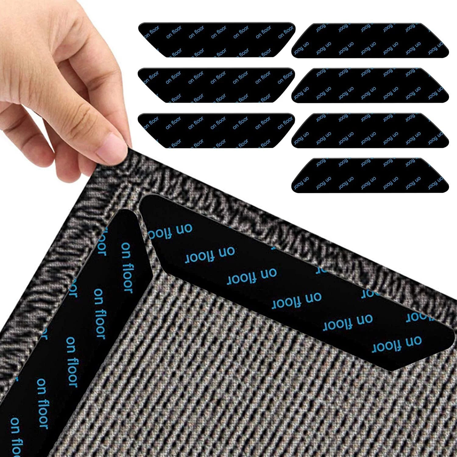 Rug Floor Grips, 8 PCS Rug Stopper Non Slip Sticker Rug Gripper for