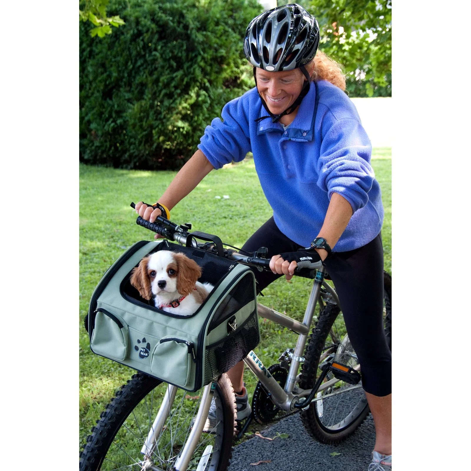 Pet Bike Basket 3in1Sage