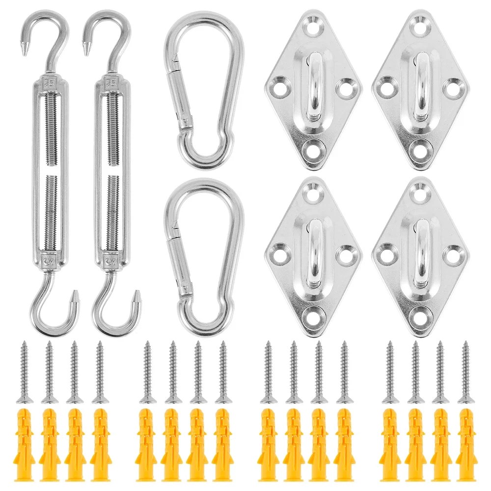 SchSin Garden Sun Shade Sail Fixing Kit Canopy Awning Hardware Fittings