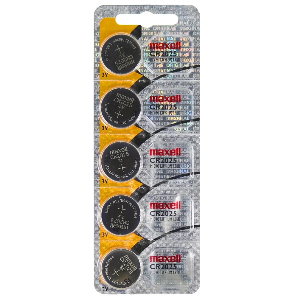 Maxell CR2025 3 Volt Lithium Coin Battery 25 Pack New Exp.2023