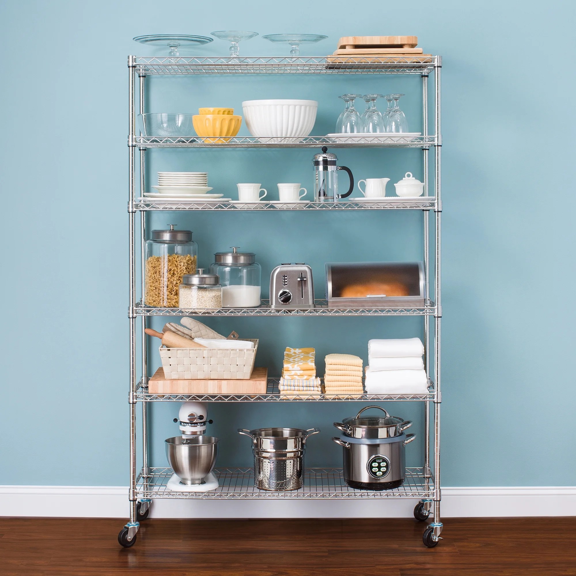 Product of Berkley Jensen 48" 6Shelf Chrome Rack Bookcases [Bulk