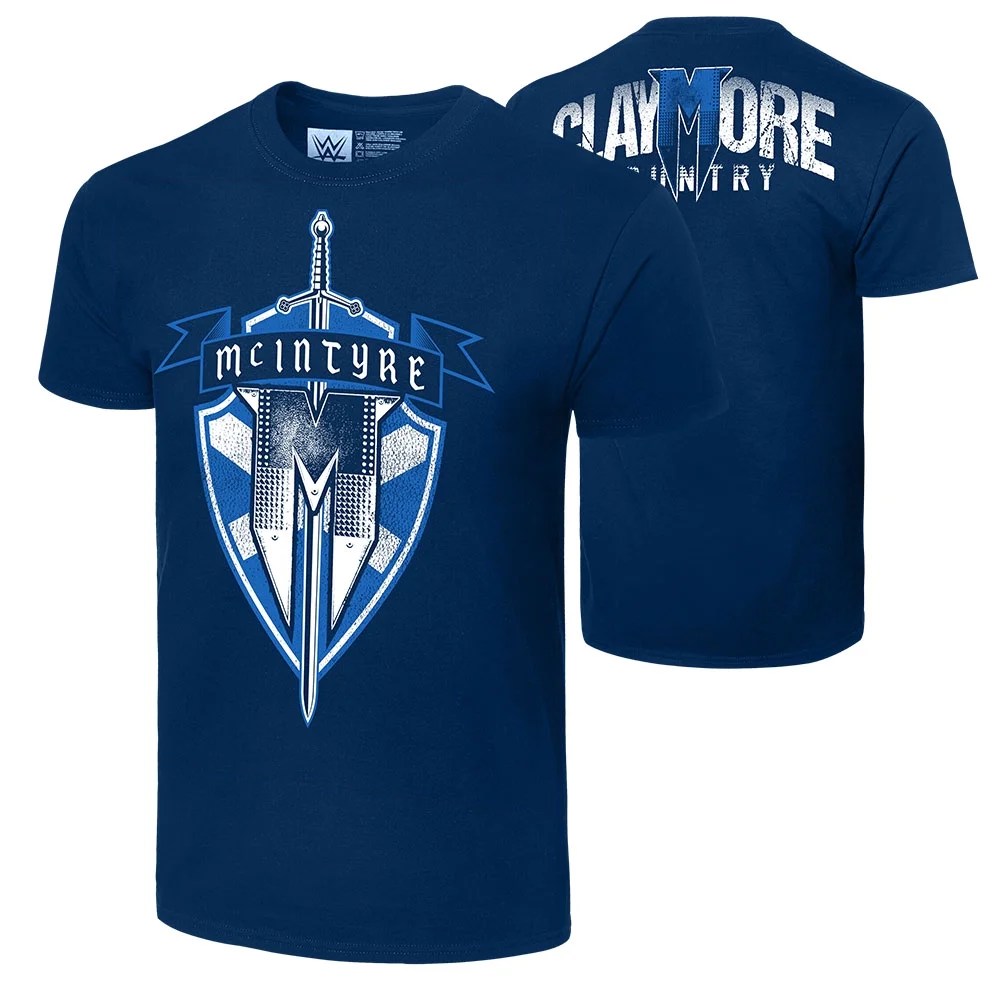 Official WWE Authentic Drew McIntyre "Claymore Coat Of Arms" TShirt