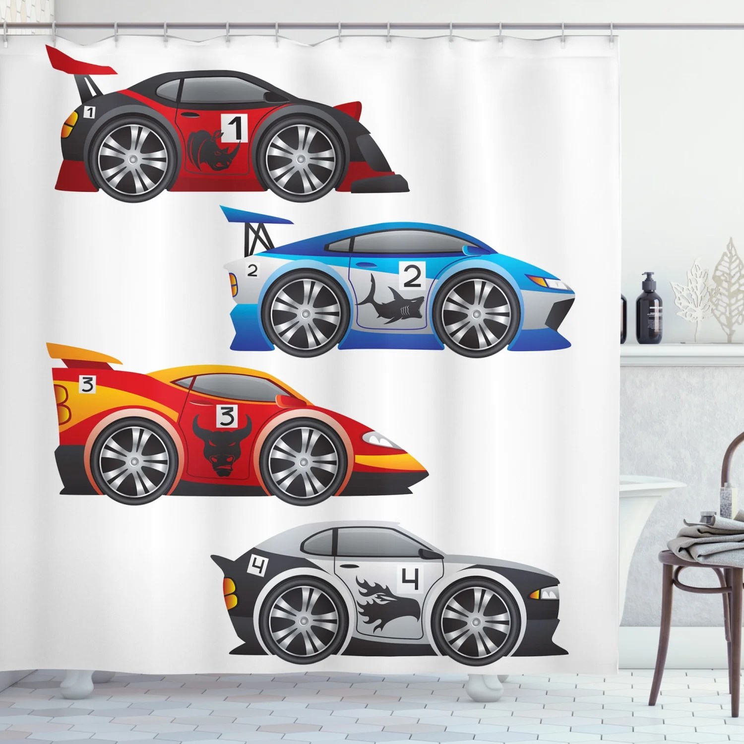 Web skip to main content.us Ad etsy has the perfect shower curtains to furnish your home. Cars Shower Curtain, Collection of Formula Race Cars Modern Mechanical