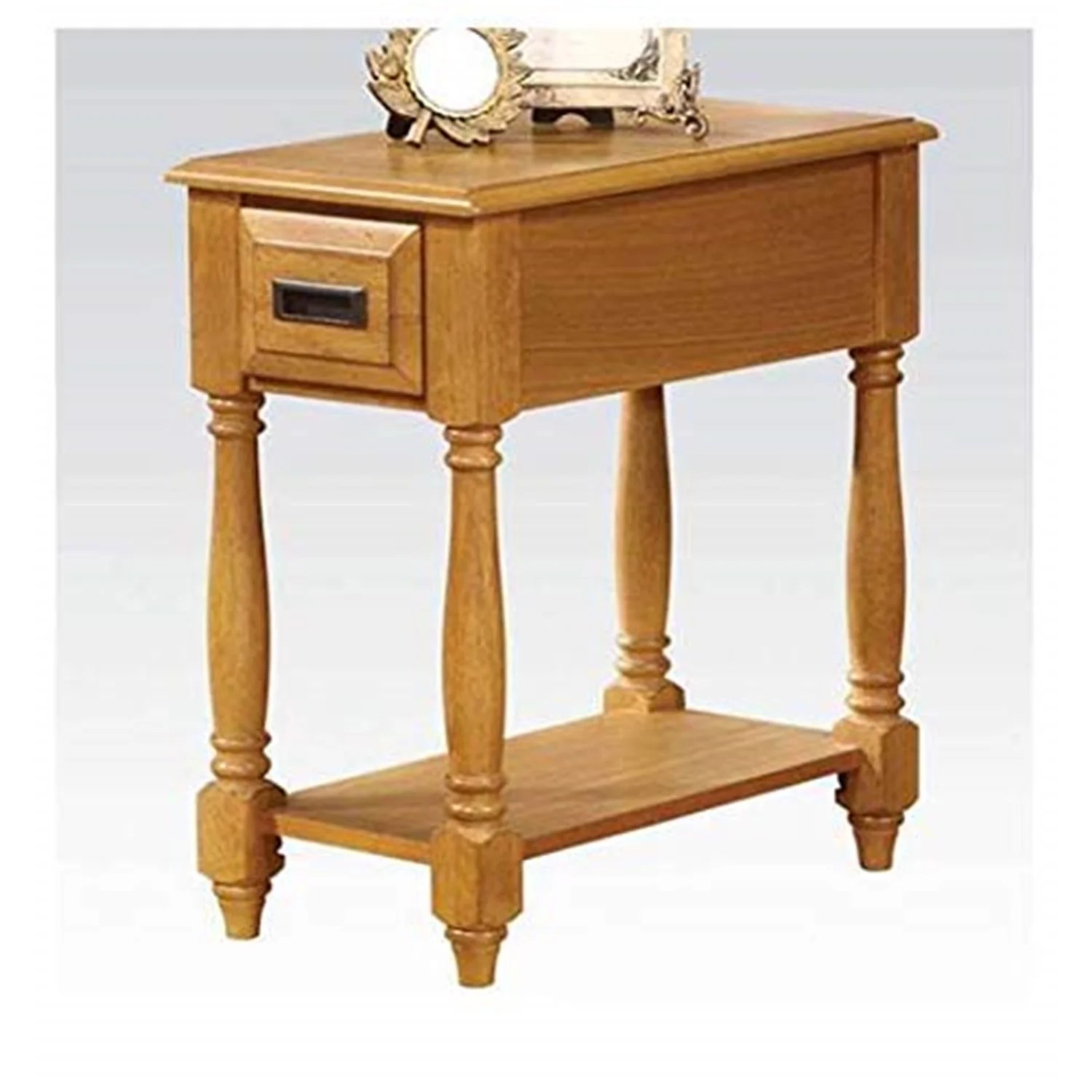 ACME Qrabard Side Table, Light OakColorLight Oak,Quantity1,StyleTransitional