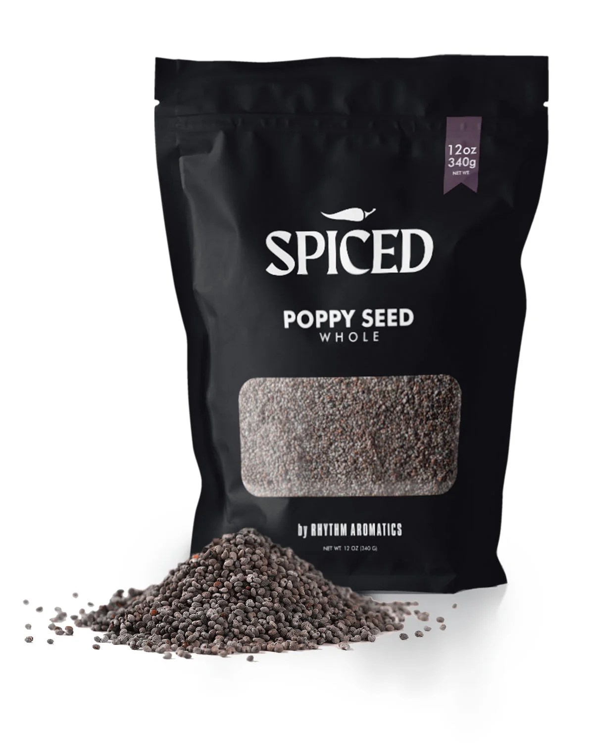 SPICED Poppy Seeds, 12 Oz. of Dried Poppy Seeds, Great for Baking, Cooking and Flavoring