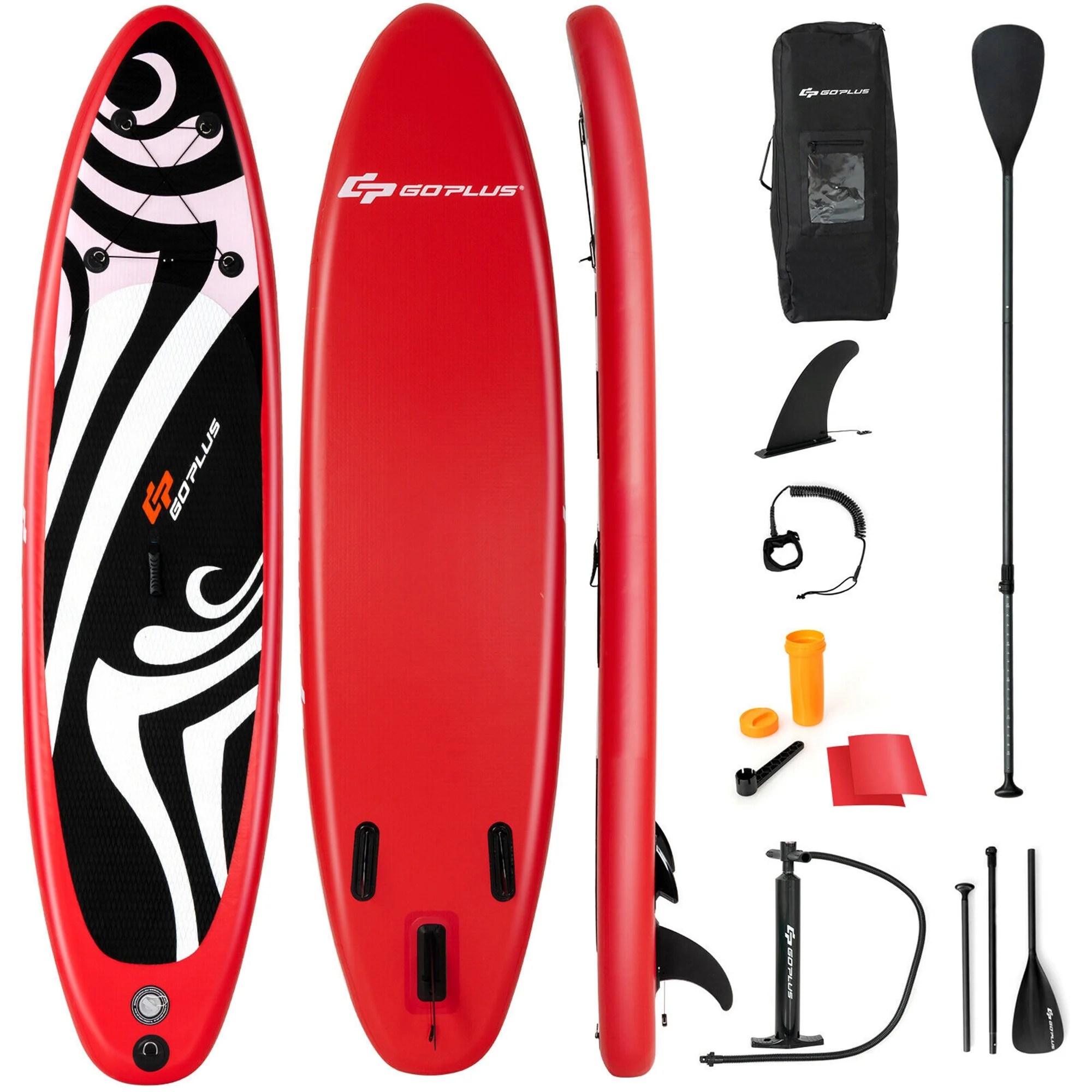 Goplus 10′ Inflatable Stand up Paddle Board Surfboard SUP with Bag