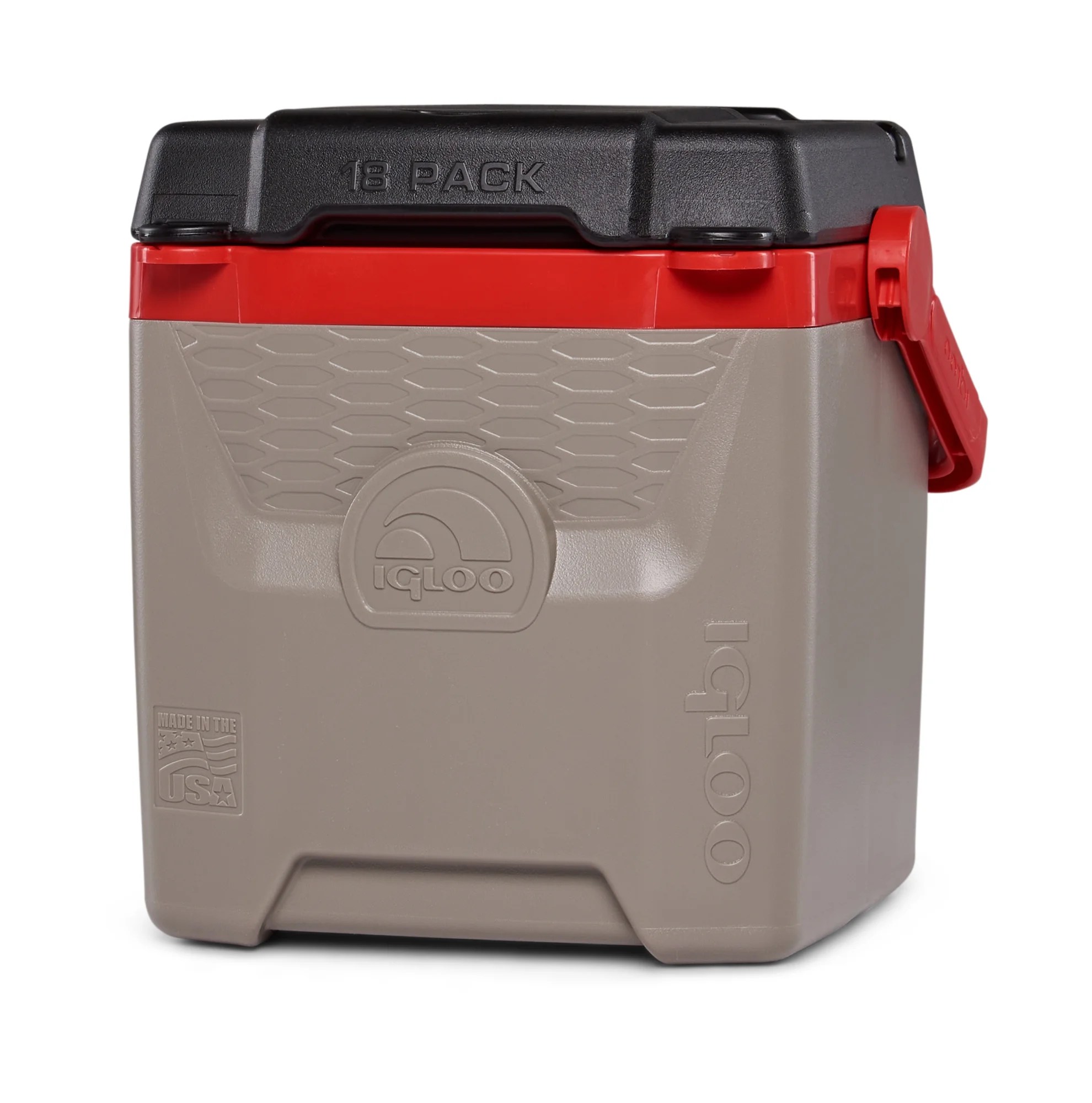 Igloo 16 qt. Profile Series Ice Chest Cooler Beige with Red Accent