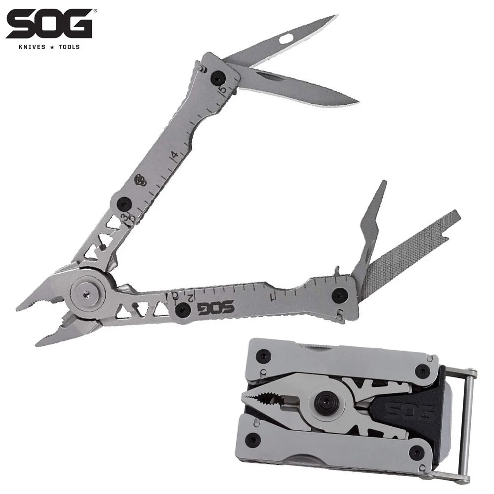 Sog Sync I Detachable MultiTool With Belt Buckle 11 Tools 4.4
